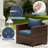 Azoriah 7 -  Person Oversized Armrest Outdoor Sectional Furniture Rattan Sets w/Storage Table-510942579
