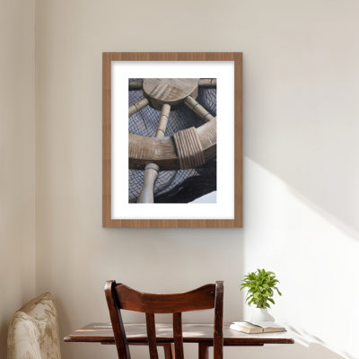 Helm on Fishing Net Closeup | Framed Matted Print for Decor