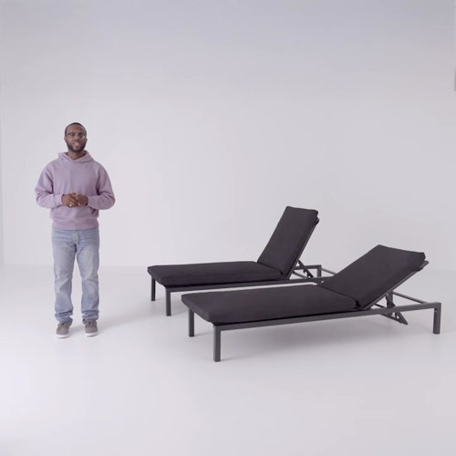 Altje 28.25'' Outdoor Aluminum Chaise Lounge Set