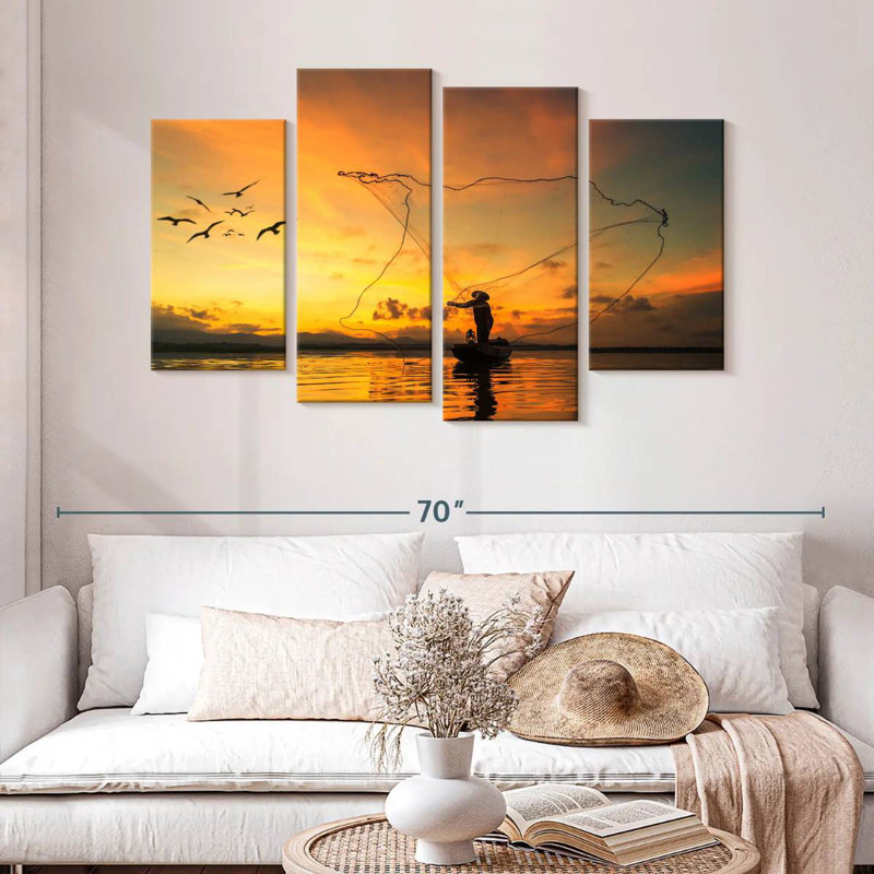 Senne Traditional Fishing, 32'' H x 52'' W