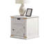 Table de bout de style rustique blanc antique avec table de bout et tiroirs