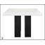Ensemble de salle à manger 7 pièces avec plateau rectangulaire en marbre blanc, base au fini foncé et chaises rembourrées pour un repas élégant-1642479481