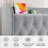 Velvet Tufted Upholstered Platform Bed with Charging Station (Light Gray, Full Size)-822808539-822808540