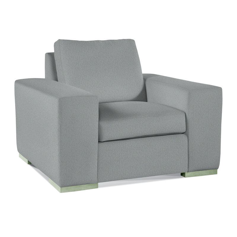 Memphis Armchair, Light Blue Performance Fabric; 0851-55, Java