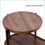 Table basse ronde en bois avec plateau de rangement, conception à 2 niveaux pour une organisation améliorée et un attrait esthétique dans les salons-1181188818