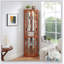 Armoire d'angle en verre avec vitrine lumineuse pour le salon, idéale pour les collections antiques et le rangement du vin-546044969