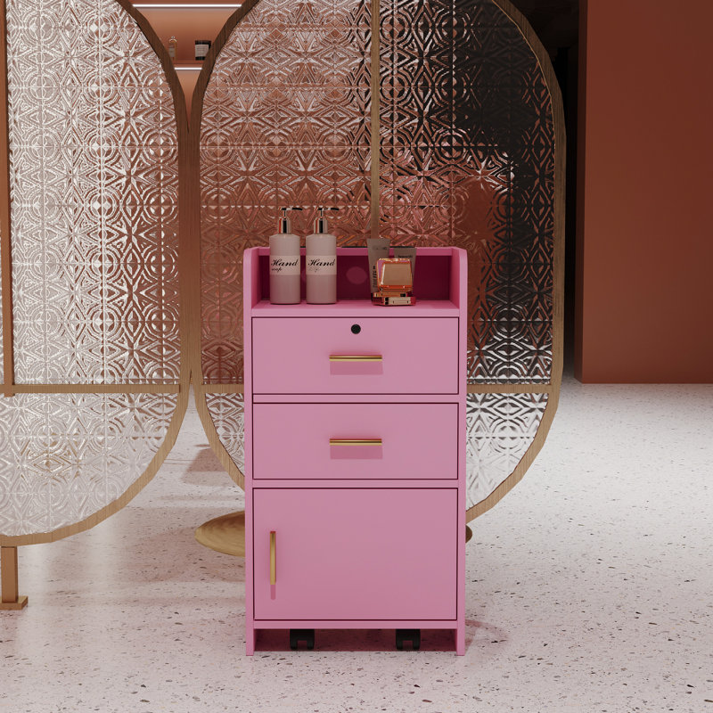 Armoire à cosmétiques attrayante - 2 tiroirs et 1 salon de beauté