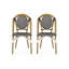 Ensemble de 2 chaises bistro d'extérieur en ratine et aluminium PE-936546404