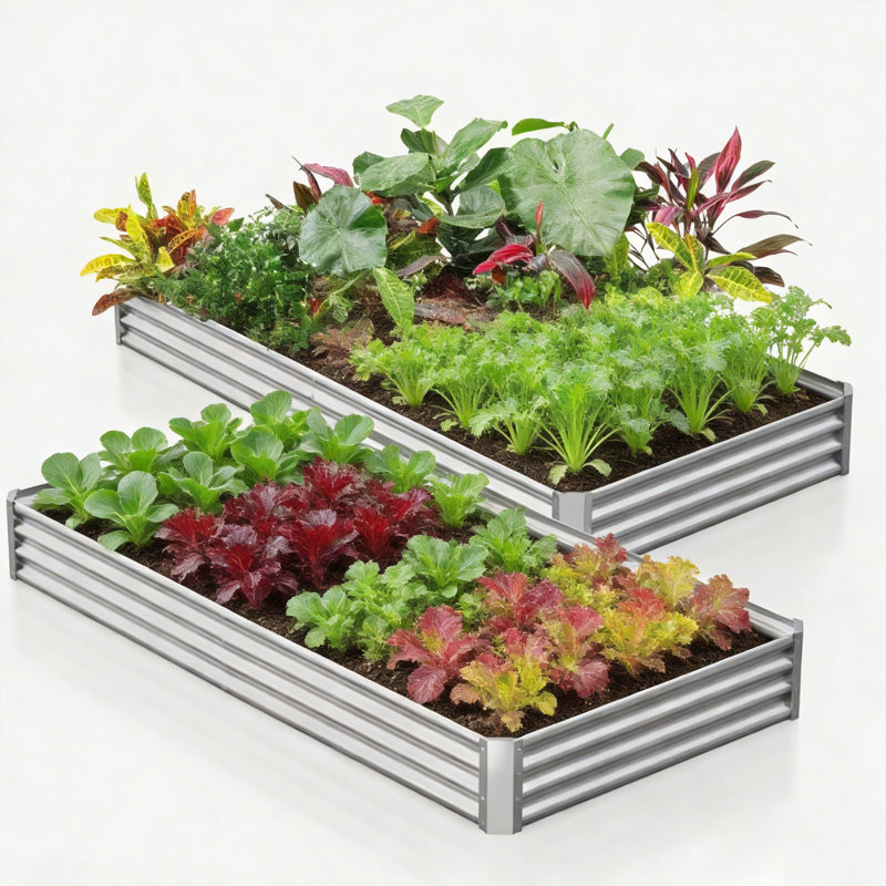 2pcs Metal Raised Garden Bed
