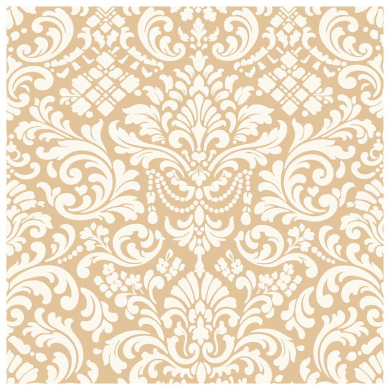 Housses de couette en damas beige et blanc, Très grand lit