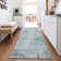 Machine Washable Indoor/Outdoor Xhevrie Teal Rug