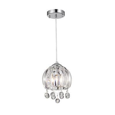 Cale 1 - Light Chrome Unique/Statement Pendant