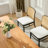 Modern Upholstered Faux Leather Side Dining Chair with Cane Rattan Back-753274499-753274511
