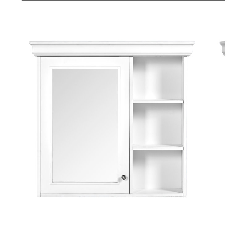 Armoire à pharmacie de salle de bain avec miroir 30 po x 28 po, armoire à miroir murale avec rangement, armoire de rangement blanche pour salle de bain
