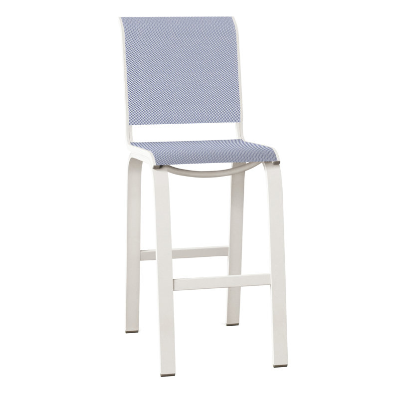 Tabouret de bar 29,5 po Holna, Neige texturée, Denim Augustine