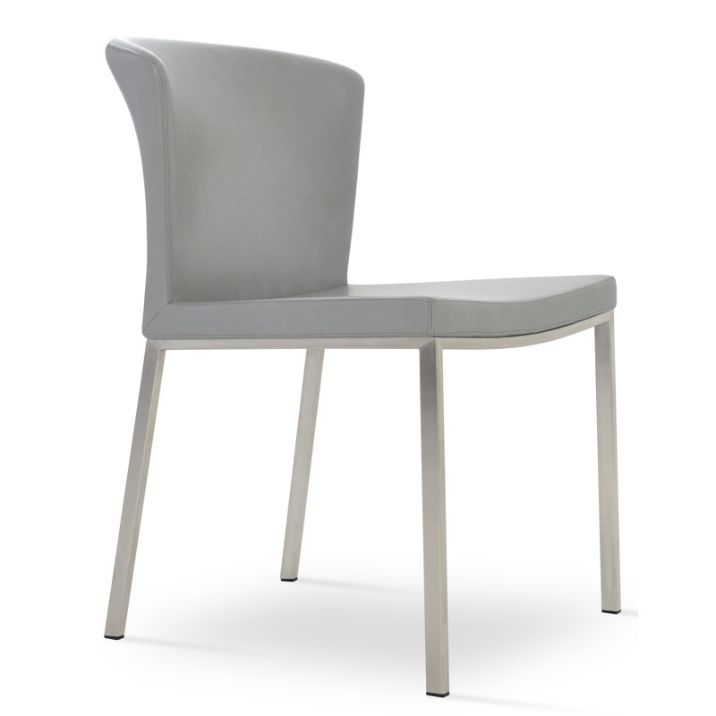 Capri Metal Dining Chair, Light Gray