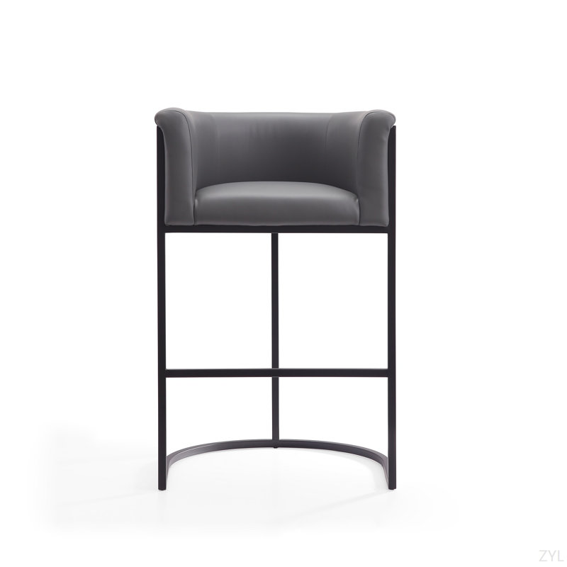 Tabouret de comptoir en métal Cosmopolitan, Gris foncé