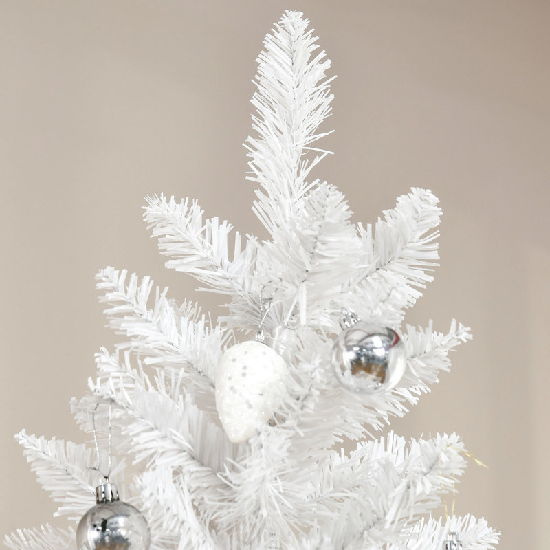 Sapin de Noël rose et blanc, sapin artificiel à assemblage facile, blanc, pas plus d'allergies