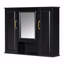 Armoire à pharmacie 36 po, armoire de rangement murale pour salle de bain, armoire murale moderne avec miroir, armoire à miroir avec 3 portes (meuble-lavabo non inclus)-1945750862