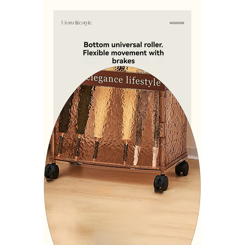 Plastic Freestanding Umbrella Stand, Brown