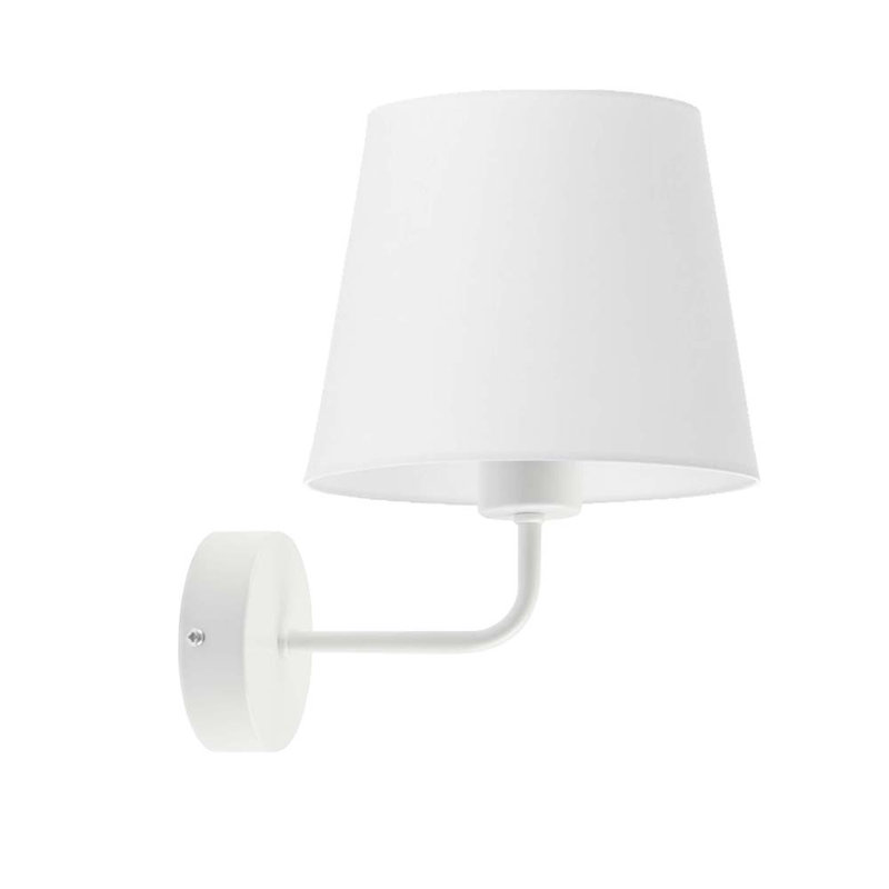 Aton Steel Armed Sconce, White, White