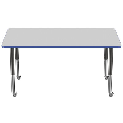 Rectangle T-Mold Adjustable Height Activity Table
