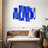 Abstract Blue Hexagons Multi Piece Canvas Print-103064195