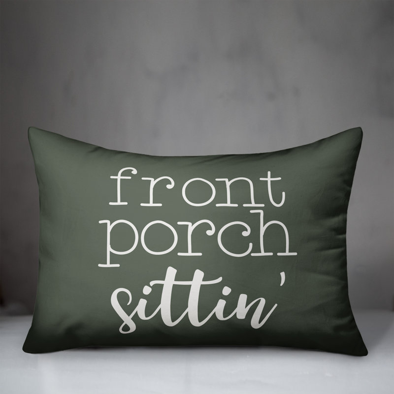  Coussin décoratif intérieur / extérieur en polyester, H 14 po x l 20 po, Sauge