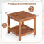  2 pièces Table d'appoint Adirondack à 2 niveaux avec tablette de rangement à lattes pour le jardin-1052955808