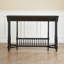 Console rectangulaire en bois massif noir-642326677