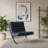 Modern Leather Lounge Chair with Sleek Stainless Steel Frame-1232330020