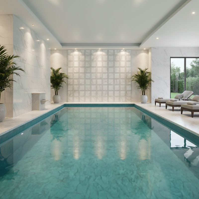 Alps 12" x 12" Marble Grid Mosaic Wall & Floor Tile