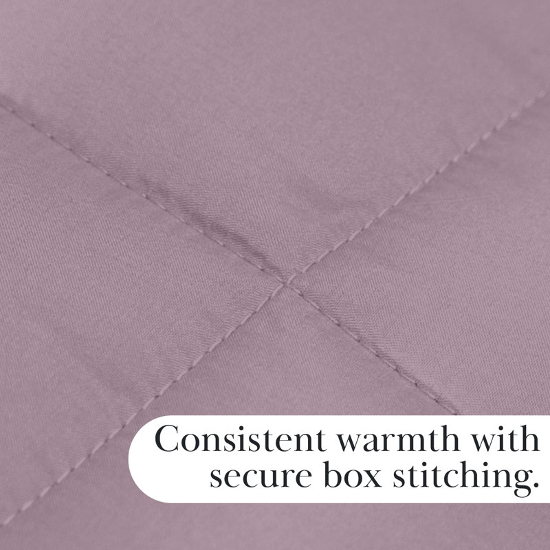 Vilano Springs ® Oversized Down Alternative Comforter with piped Edging and corner loops, Easy care, Lavender, King Comforter