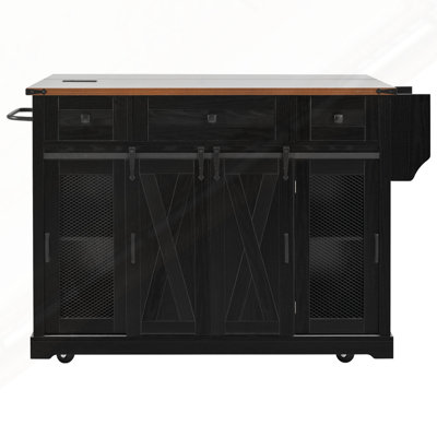 Farmhouse Kitchen Island With Storage