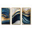 «Abstract Geode Waves Blue I», reproduction sur toile 3 pièces-87918071-87918072