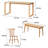 Ivarei Rectangular 31.49'' W Dining Set-1902669458