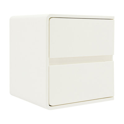 Minimalist Solid Wood Bedside Table Nightstand With 2-Drawer(Right Hand)