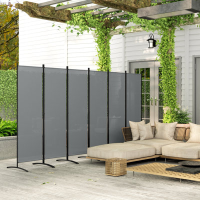 6 Panel Folding Outdoor Privacy Screen with UV30+ Protection