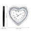 Bashira Glass Mirrored Wall Clock Heart Diamond Accent Clock