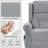 Power Lift Wingback Recliner with Massage & Heat Upholstery Tacks Chenille Fabric-369407011