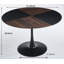 Table de salle à manger ronde 47 "avec base en métal