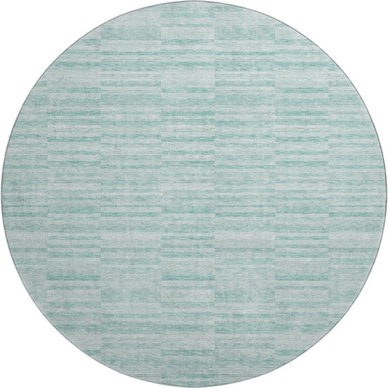 Premium Machine Washable Prisco Turquoise Rug