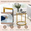 Almaguer 40 cm W Steel Bedside Table