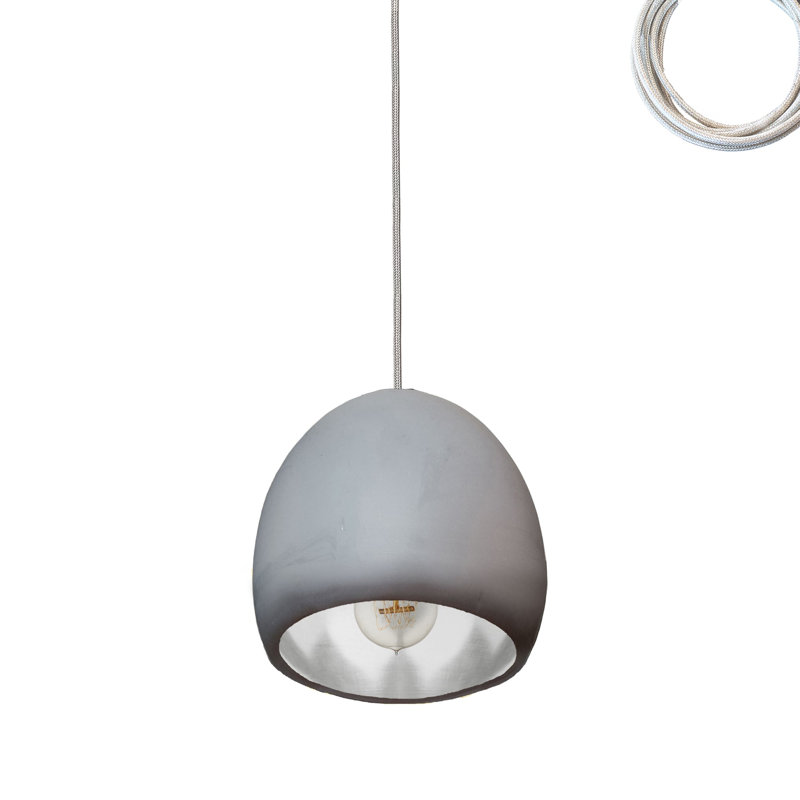 1 - Light Pendant, LED, Matte Gray, Gray/Silver