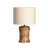 Modern Table Lamp, 21x14 in, Accent Lighting for Living Room or Bedside, Textured Base with Neutral Beige Fabric Shade