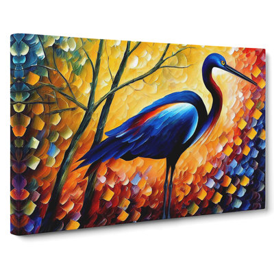 Heron Bird Abstract Vol.1 - Wrapped Canvas