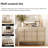 Mid Century 6 Drawer Dresser Set of 2, 47.2" Modern Chest of Drawers with Storage, Curved Profile Wood Double Dresser for Bedroom, Living Room, Hallway-179087982