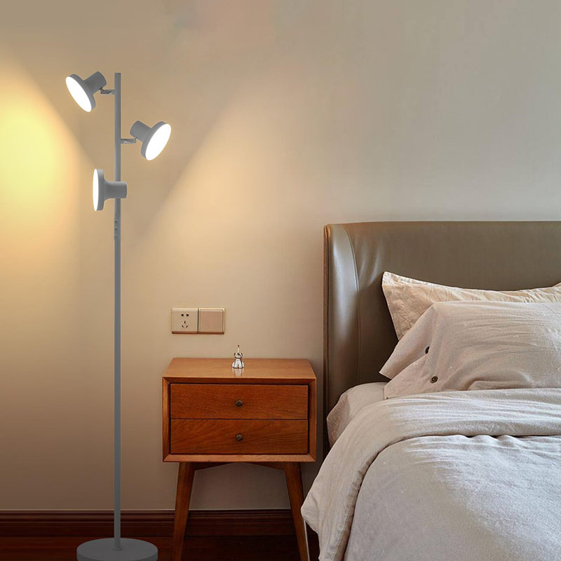 Lampe sur pied à DEL 36W, Gris