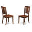 L'ensemble de salle à manger 3 pièces comprend une table de salle à manger ronde avec piédestal et 2 chaises de cuisine, acajou-2015910727-2099084506
