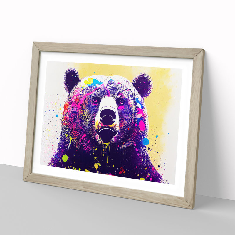 Bear Splash Vol.1 - Framed Print, Oak, 46cm H x 64cm W x 2cm D